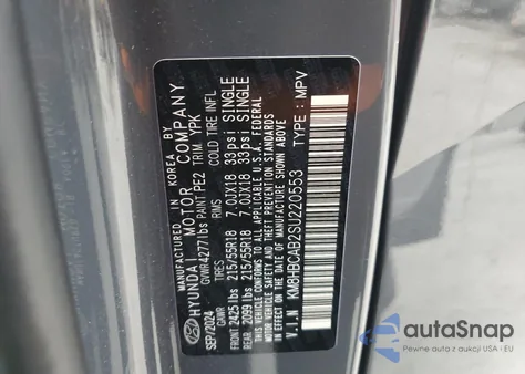 2025 Hyundai Kona Sel from USA, damaged, VIN KM8HBCAB2SU220553